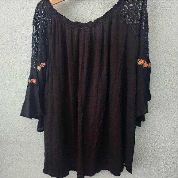 Umgee embroidery bohemian tunic length blouse mini dress new with tags - Picture 3 of 8